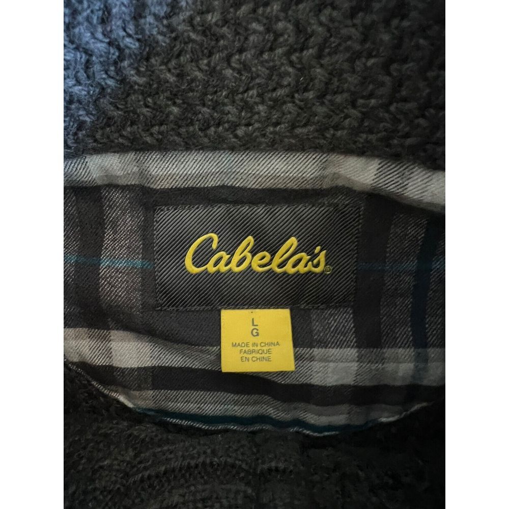 Cabela's Mens Heavy Weight Knit Sweater With Buttons Large Gray - Picture 3 of 6